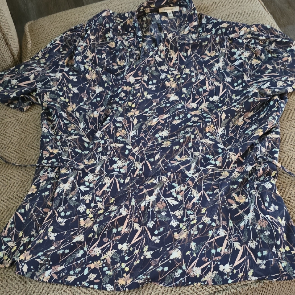 Maurices Navy Floral Top